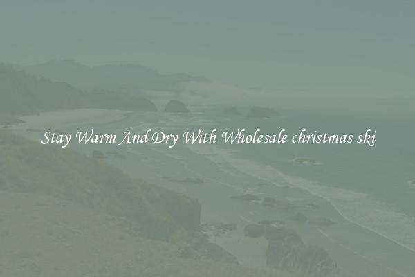 Stay Warm And Dry With Wholesale christmas ski