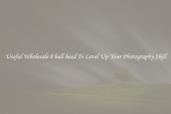 Useful Wholesale 8 ball head To Level Up Your Photography Skill