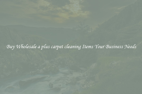 Buy Wholesale a plus carpet cleaning Items Your Business Needs