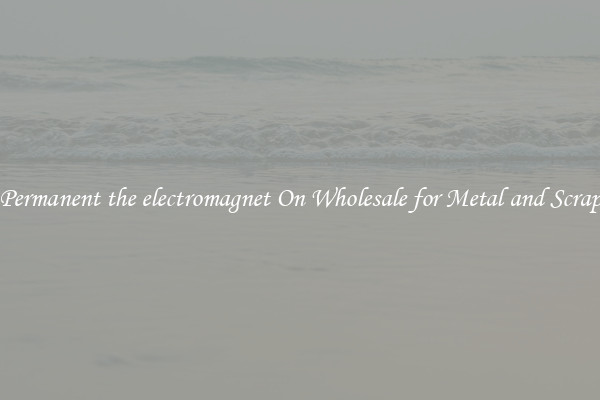 Permanent the electromagnet On Wholesale for Metal and Scrap