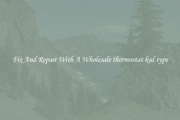 Fix And Repair With A Wholesale thermostat ksd type