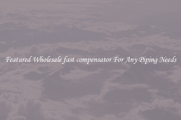 Featured Wholesale fast compensator For Any Piping Needs