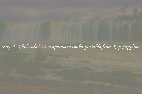 Buy A Wholesale best evaporative cooler portable from Key Suppliers