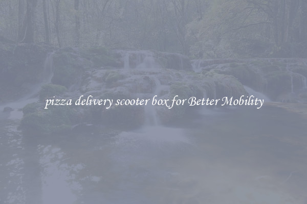 pizza delivery scooter box for Better Mobility