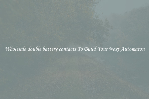 Wholesale double battery contacts To Build Your Next Automaton