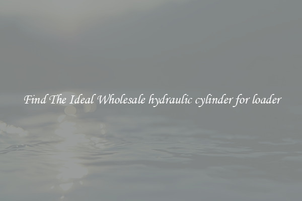 Find The Ideal Wholesale hydraulic cylinder for loader