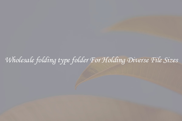Wholesale folding type folder For Holding Diverse File Sizes