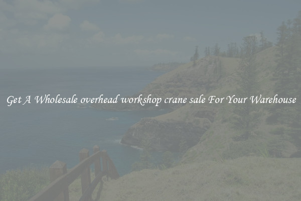 Get A Wholesale overhead workshop crane sale For Your Warehouse